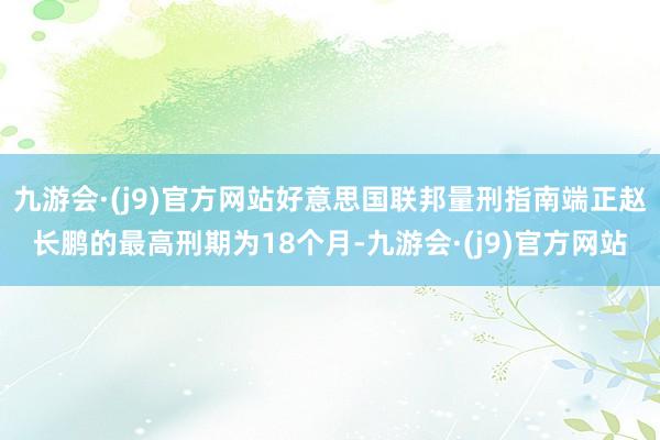 九游会·(j9)官方网站好意思国联邦量刑指南端正赵长鹏的最高刑期为18个月-九游会·(j9)官方网站