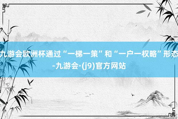 九游会欧洲杯通过“一梯一策”和“一户一权略”形态-九游会·(j9)官方网站